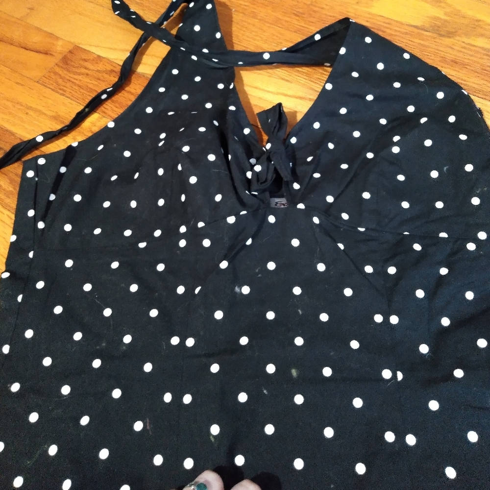 Spotted halter dress